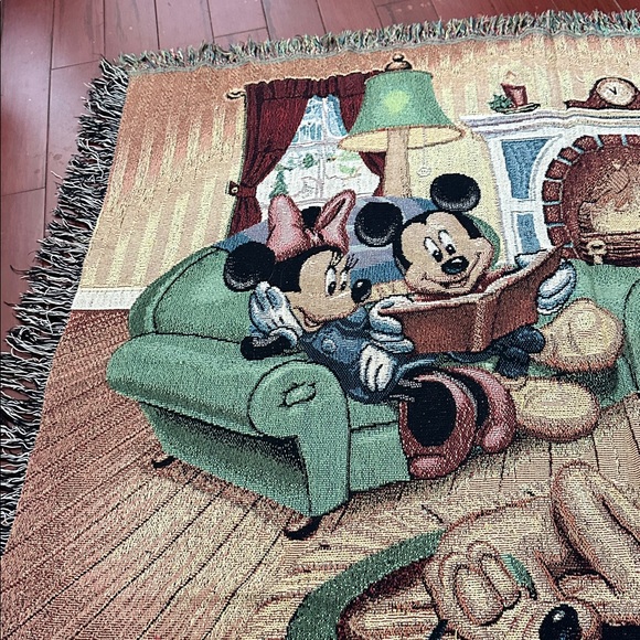Disneyland Resort Throw Blanket with Mickey and Friends - Green and Brown - Picture 10 of 14